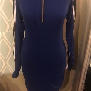 Blue dress fitted